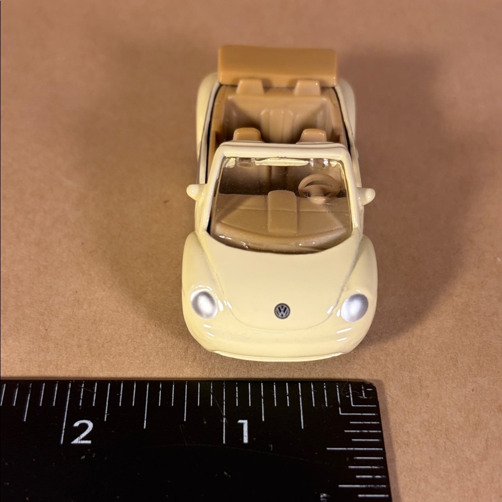 Cream Convertible Toy Car with Tan Interior - Picture 2 of 6